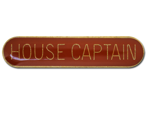 House Captain Rounded Edge Bar Badge