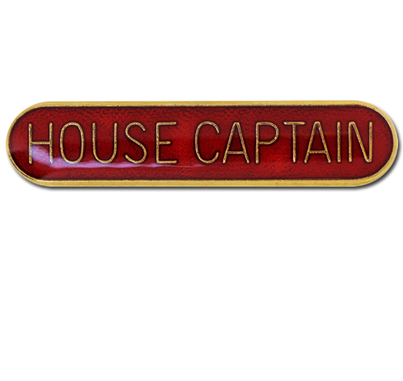 House Captain Rounded Edge Bar Badge