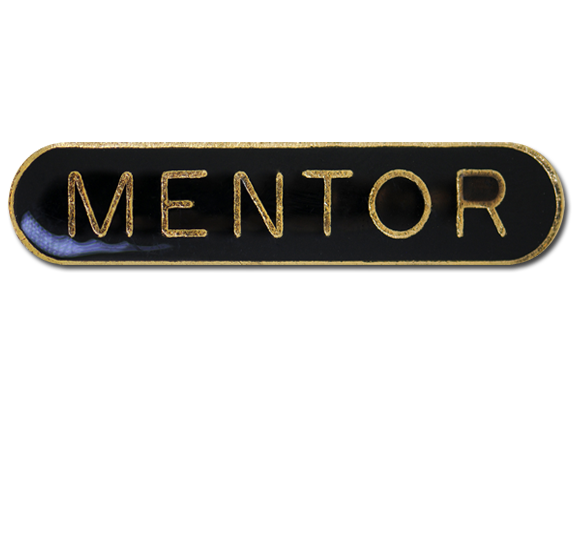 Mentor Rounded Edge Bar Badge