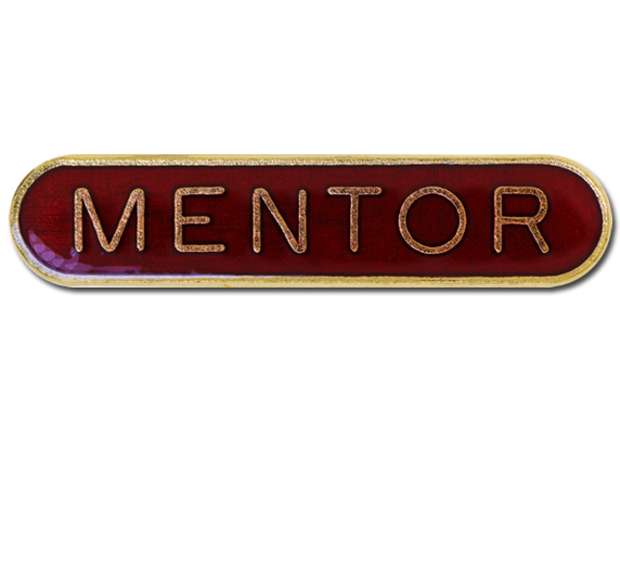 Mentor Rounded Edge Bar Badge