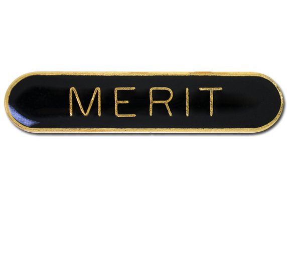 Merit Rounded Edge Bar Badge