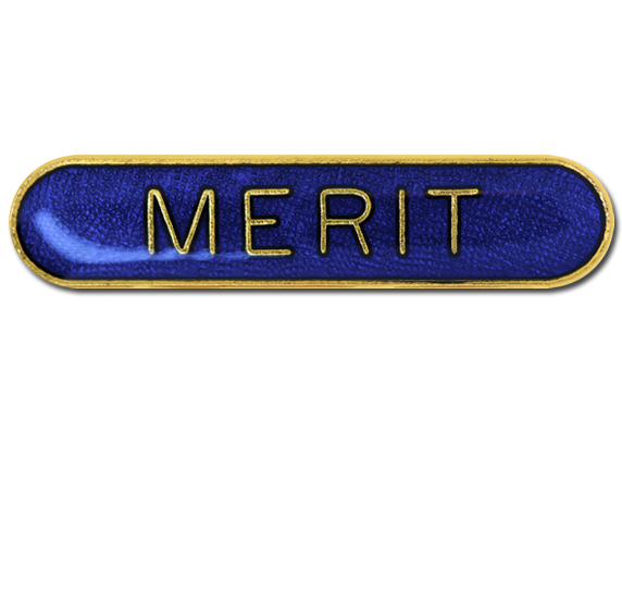 Merit Rounded Edge Bar Badge