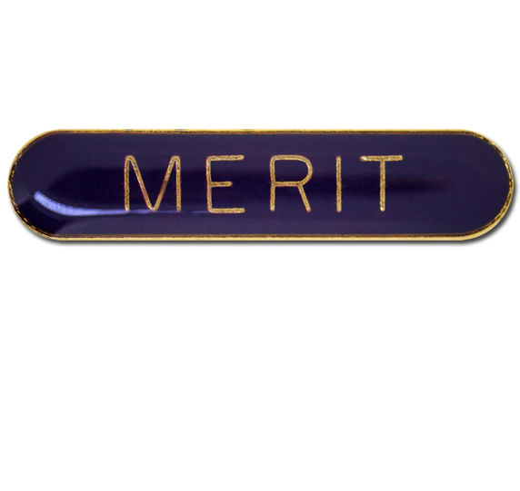 Merit Rounded Edge Bar Badge