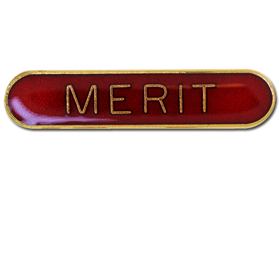 Merit Rounded Edge Bar Badge