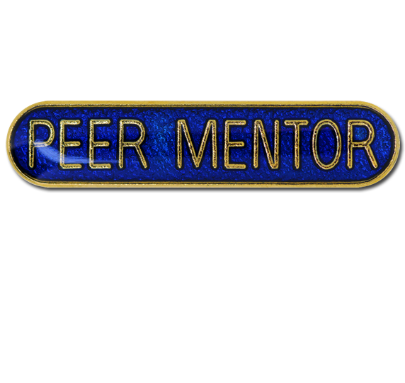 Peer Mentor Rounded Edge Bar Badge