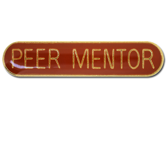 Peer Mentor Rounded Edge Bar Badge