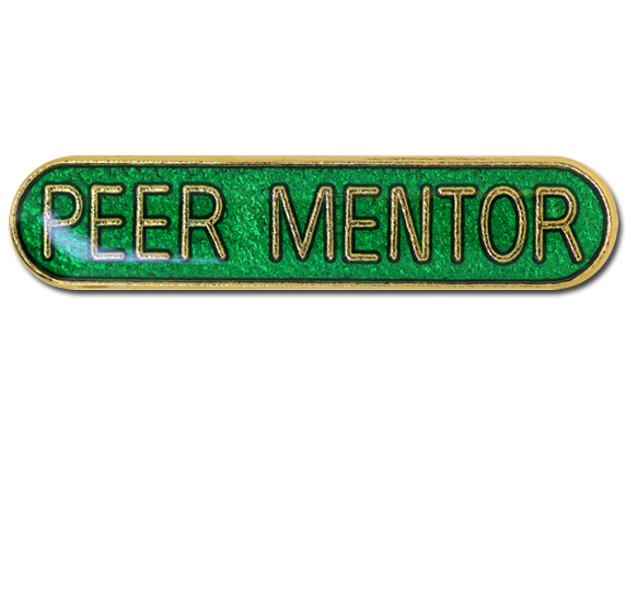 Peer Mentor Rounded Edge Bar Badge