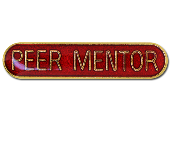 Peer Mentor Rounded Edge Bar Badge