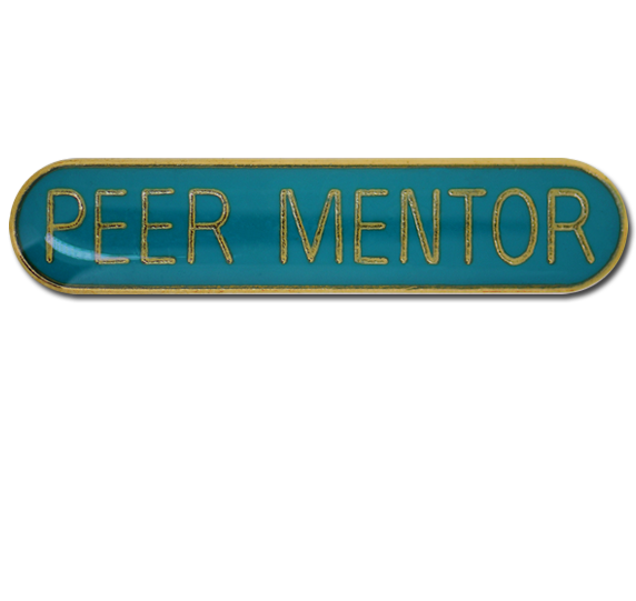Peer Mentor Rounded Edge Bar Badge
