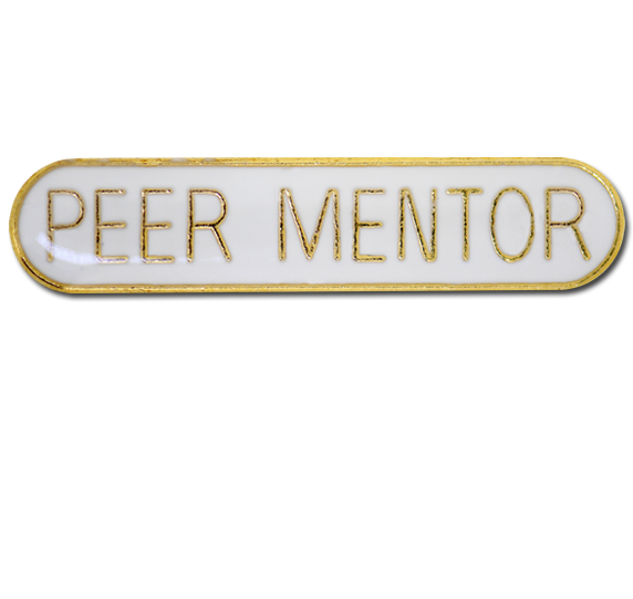 Peer Mentor Rounded Edge Bar Badge