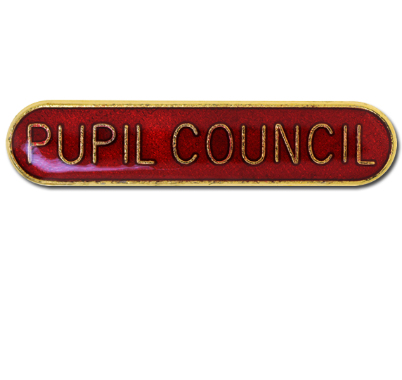 Pupil Council Rounded Edge Bar Badge