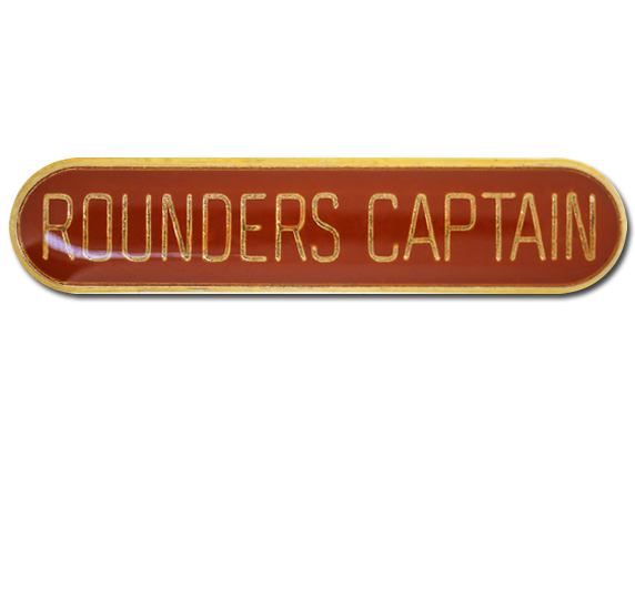 Rounders Captain Rounded Edge Bar Badge