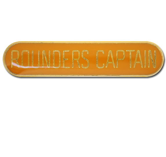 Rounders Captain Rounded Edge Bar Badge