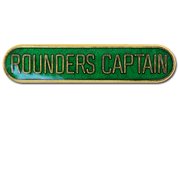 Rounders Captain Rounded Edge Bar Badge
