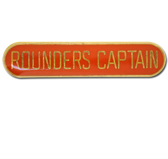 Rounders Captain Rounded Edge Bar Badge