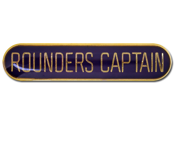 Rounders Captain Rounded Edge Bar Badge