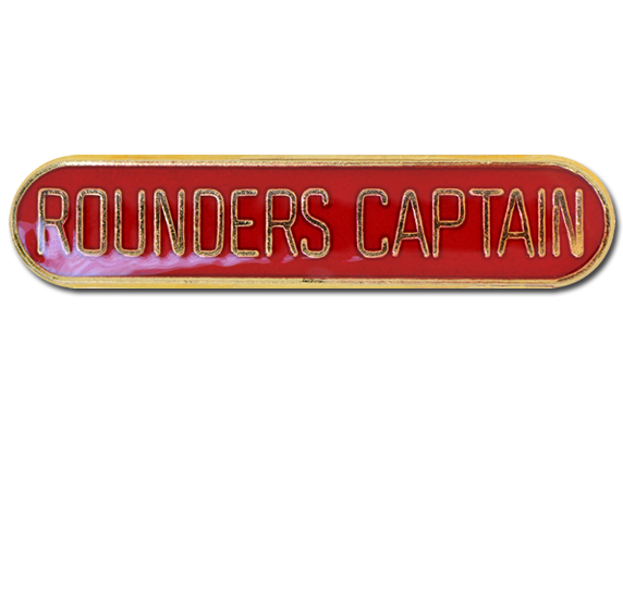 Rounders Captain Rounded Edge Bar Badge