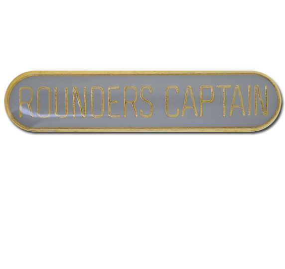 Rounders Captain Rounded Edge Bar Badge