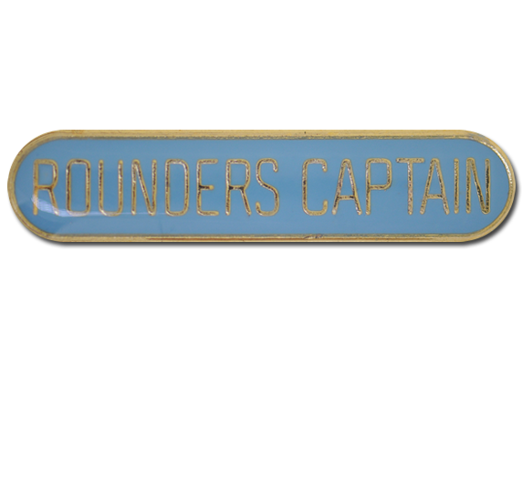 Rounders Captain Rounded Edge Bar Badge