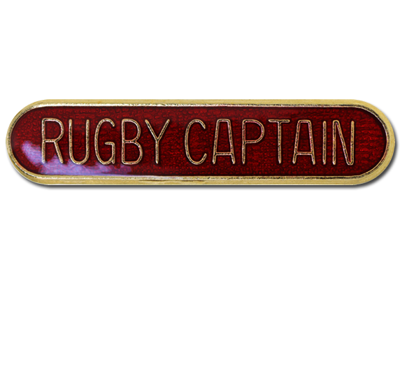 Rugby Captain Rounded Edge Bar Badge