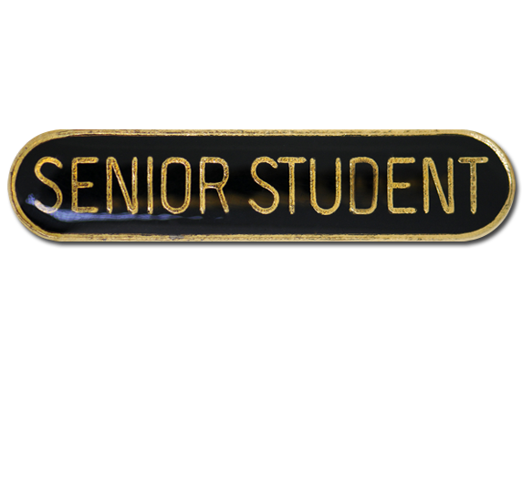 Senior Student Rounded Edge Bar Badge