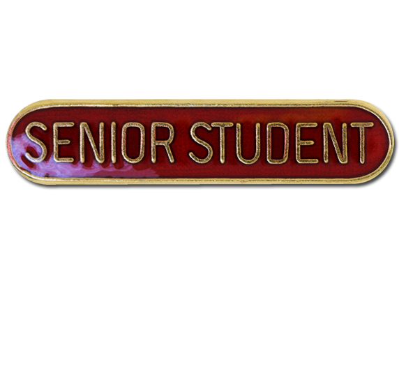 Senior Student Rounded Edge Bar Badge