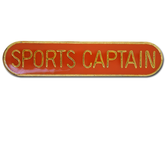 Sports Captain Rounded Edge Bar Badge