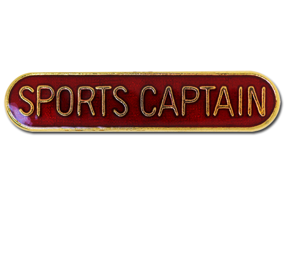 Sports Captain Rounded Edge Bar Badge