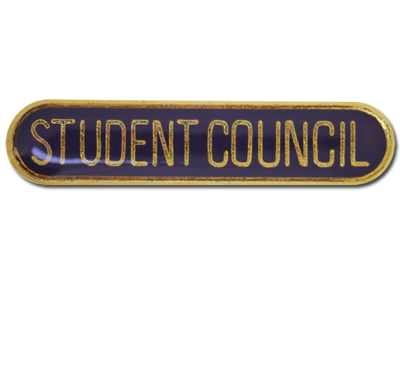 Student Council Rounded Edge Bar Badge