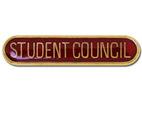 Student Council Rounded Edge Bar Badge