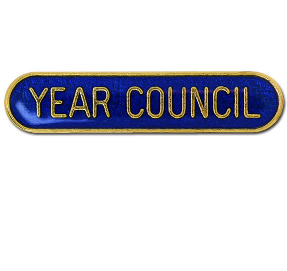 Year Council Rounded Edge Bar Badge