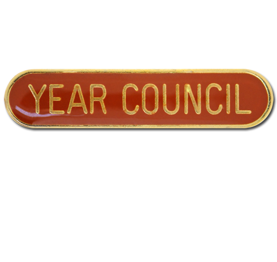 Year Council Rounded Edge Bar Badge