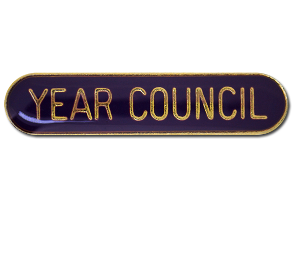 Year Council Rounded Edge Bar Badge