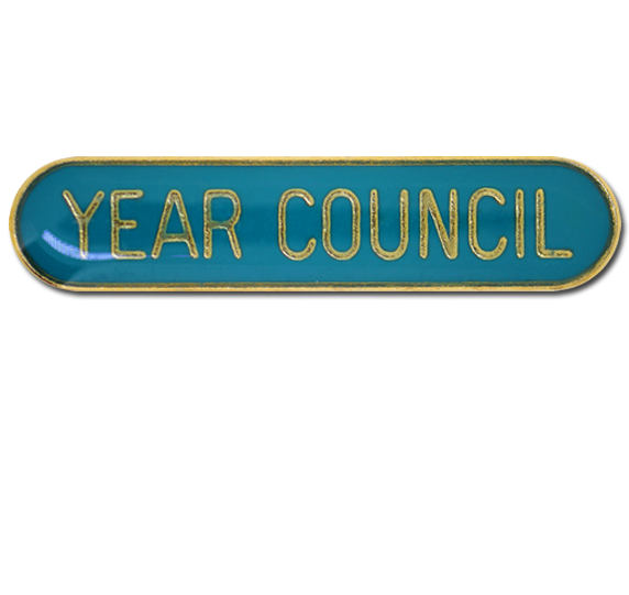 Year Council Rounded Edge Bar Badge