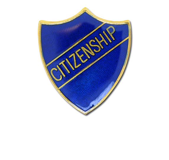 Citizenship Enamelled Shield Badge