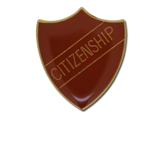 Citizenship Enamelled Shield Badge