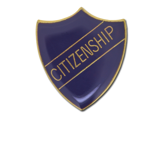 Citizenship Enamelled Shield Badge