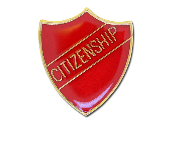 Citizenship Enamelled Shield Badge