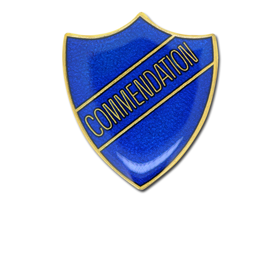 Commendation Enamelled Shield Badge