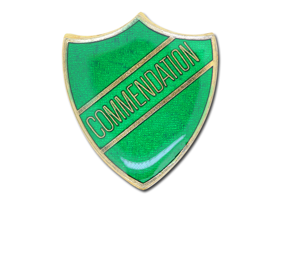 Commendation Enamelled Shield Badge