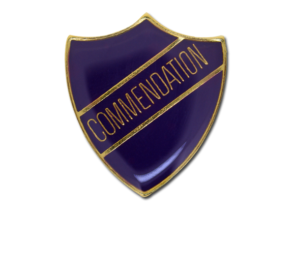 Commendation Enamelled Shield Badge