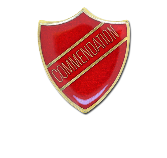 Commendation Enamelled Shield Badge