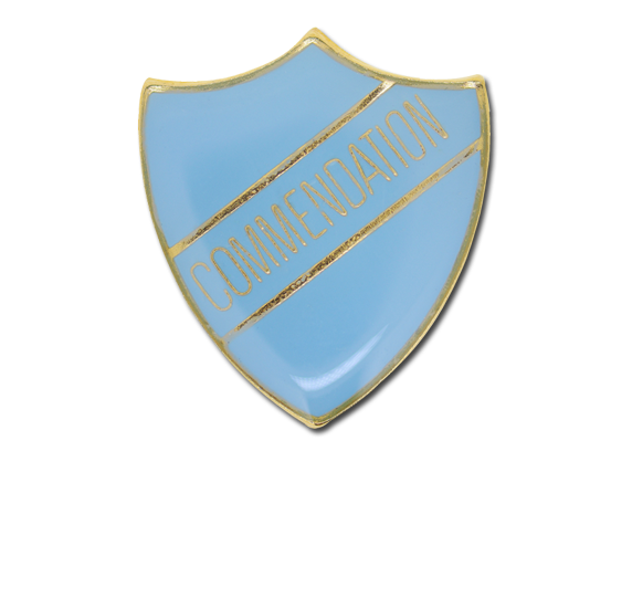 Commendation Enamelled Shield Badge