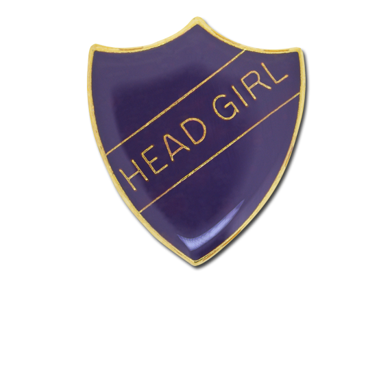 Head Girl Enamelled Shield Badge