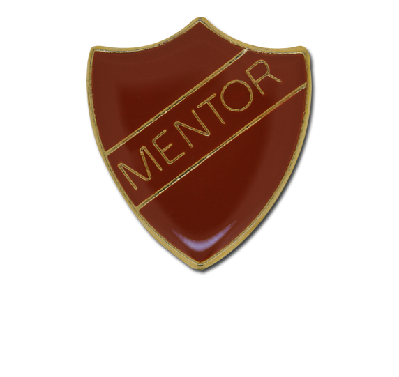 Mentor Enamelled Shield Badge