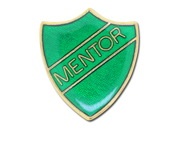 Mentor Enamelled Shield Badge