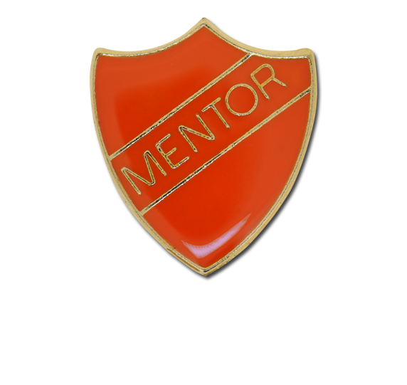 Mentor Enamelled Shield Badge