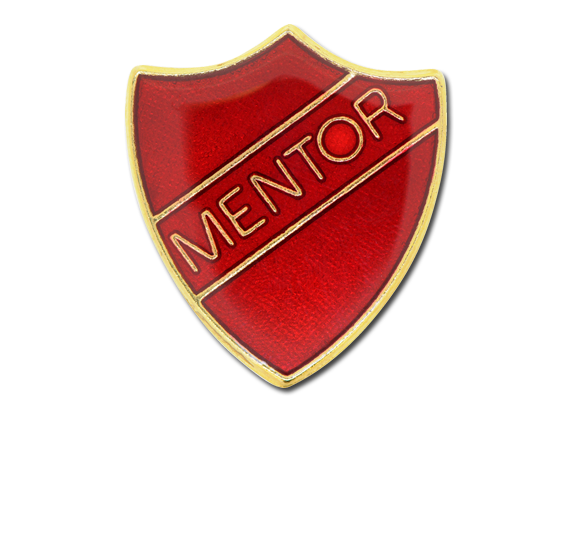 Mentor Enamelled Shield Badge