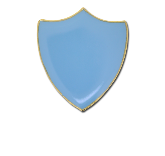 Plain Shield Enamelled Shield Badge