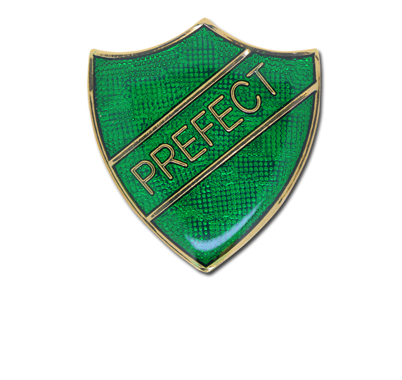 Prefect Enamelled Shield Badge